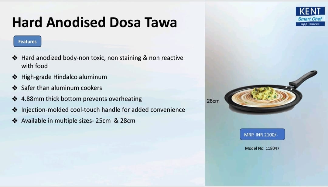 kent hard anodised dosa tawa